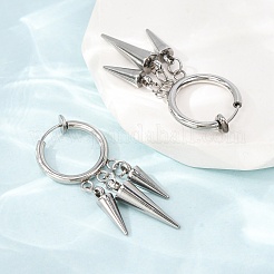 201 Stainless Steel Hoop Earrings&nbsp;SA-CBA8B85-17P