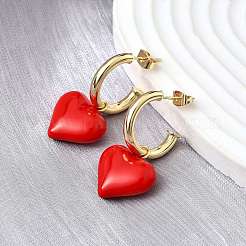 Brass Dangle Stud Earrings&nbsp;EJEW-V011-03G