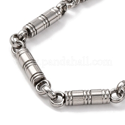 201 Stainless Steel Column Links Chain Necklace&nbsp;NJEW-F222-29P