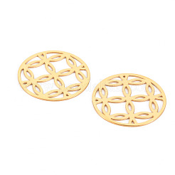 304 Stainless Steel Filigree Joiners Links&nbsp;STAS-S116-176G
