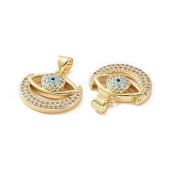 Brass Micro Pave Cubic Zirconia Pendants&nbsp;ZIRC-P106-58G