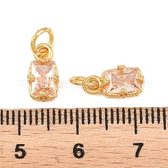 Brass Pave Cubic Zirconia Charms&nbsp;KK-K340-50G-06