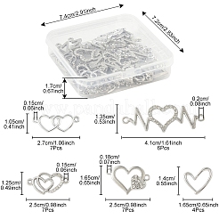 30Pcs 5 Styles Alloy Crystal Rhinestone Links/Connectors&nbsp;ALRI-FS0001-09