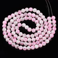 Baking Paint Crackle Glass Bead Strands&nbsp;CCG-S001-8mm-02