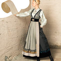Flat Ethnic Style Polyester Ribbon&nbsp;SRIB-WH0026-13