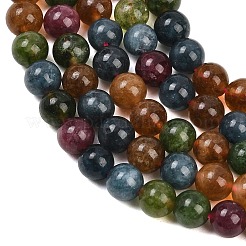 Natural Green Jade Imitation Tourmaline Beads Strands&nbsp;G-B046-08D-6mm