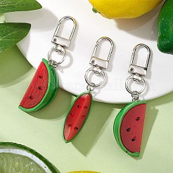 3Pcs Watermelon Resin Pendant Decorations&nbsp;HJEW-JM02582