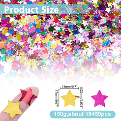 150g PET Plastic Star Confetti&nbsp;DIY-HY0003-66A