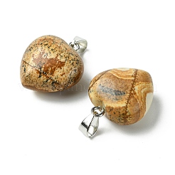 Natural Picture Jasper Pendants&nbsp;G-F820-10A-28