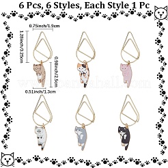 6Pcs Carbon Steel Paper Clips&nbsp;AJEW-CP00010
