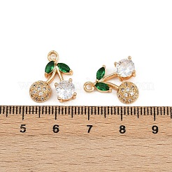 Brass Micro Pave Cubic Zirconia Pendants&nbsp;KK-C115-03A-02G