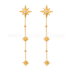 304 Stainless Steel Rhinestone Tassel Stud Earrings for Women&nbsp;PH6693-1