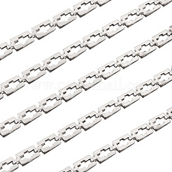 Stainless Steel Rectangle with Cross Link Chains&nbsp;CHS-TAC0002-01P