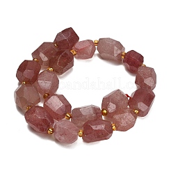 Natural Strawberry Quartz Beads Strands&nbsp;GG-CBA93B2-A01-01