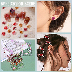 200Pcs 4 Colors Flower Resin Cabochons&nbsp;MRMJ-CY0001-01