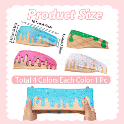 4Pcs 4 Colors Polyester Headbands for Women Girls&nbsp;OHAR-CN0001-05