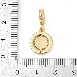 Rack Plating Brass Micro Pave Cubic Zirconia European Dangle Charms&nbsp;KK-P287-33D-G
