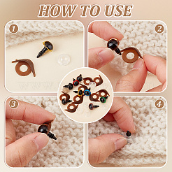 80 Sets 8 Colors Plastic Craft Eyes&nbsp;KY-PH0001-92