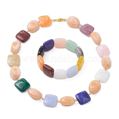 Square Acrylic Beaded Bracelets & Necklaces Sets&nbsp;SJEW-JS01346