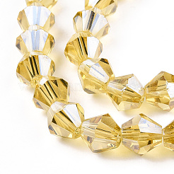 Electroplate Glass Beads Strands&nbsp;EGLA-Q118-6mm-A