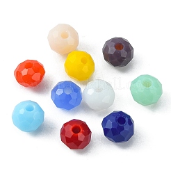 10 Grids 10 Styles Opaque Solid Color Glass Beads Strands&nbsp;EGLA-YW0001-45