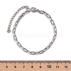 Non-Tarnish 304 Stainless Steel Cable Chain Bracelet for Men Women&nbsp;BJEW-E031-05C-P