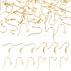 40Pcs 4 Styles 304 Stainless Steel Earring Hooks&nbsp;STAS-TADJ0001-05G