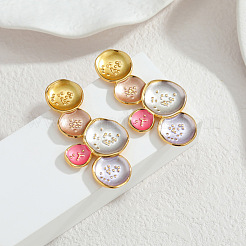 304 Stainless Steel Enamel Stud Earrings&nbsp;WG299BE-01