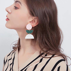 4 Pairs 4 Style Polymer Clay Dangle Stud Earrings with 316 Surgical Stainless Steel Pins&nbsp;EJEW-AN0004-27