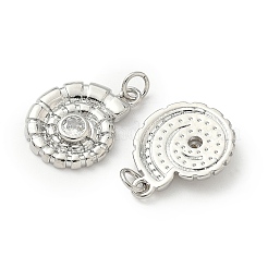 Brass Micro Pave Cubic Zirconia Pendants&nbsp;KK-Z120-47P