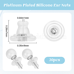 30Pcs Silicone Ear Nuts&nbsp;FIND-BBC0002-29P