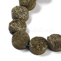 Electroplated Natural Druzy Agate Beads Strands&nbsp;G-M433-01C