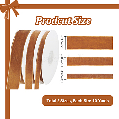 3 Rolls 3 Styles Single Face Velvet Ribbon&nbsp;OCOR-PH0002-87A