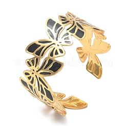 304 Stainless Steel Enamel Cuff Bangles for Women&nbsp;SA-CBAFD7D-01G