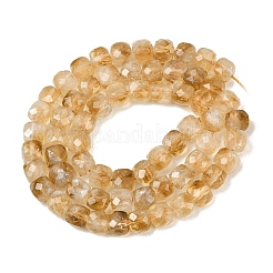 Heated Natural Citrine Beads Strands&nbsp;G-B175-C06-6x6mm