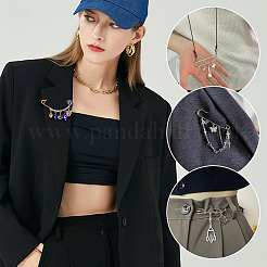 2Pcs 2 Colors Brass Brooch Findings&nbsp;KK-PH0013-71