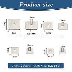400Pcs 4 Styles 304 Stainless Steel Spacer Beads&nbsp;STAS-PH0019-77