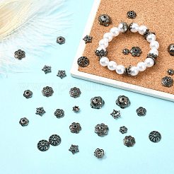 200Pcs 10 Styles Zinc Alloy Bead Caps&nbsp;FIND-CJ0004-70