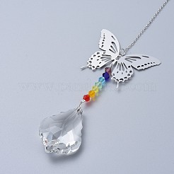 Crystals Chandelier Suncatchers Prisms Chakra Hanging Pendant&nbsp;AJEW-I040-03P