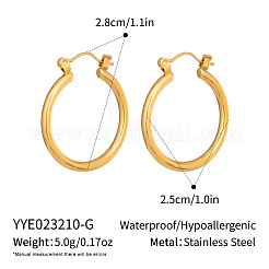 304 Stainless Steel Hoop Earrings for Women&nbsp;HD7131-1