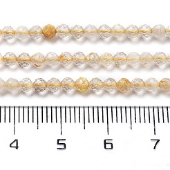 Natural Gold Rutilated Quartz Beads Strands&nbsp;G-G161-A17-05