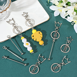 10Pcs Iron Bar Beadable Keychain&nbsp;KEYC-SC0001-77