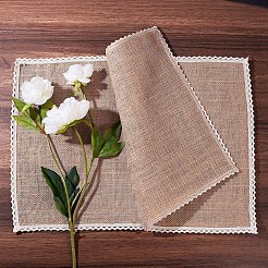 Braided Jute and Lace Non-Slip Insulation Pad&nbsp;AJEW-WH0066-01