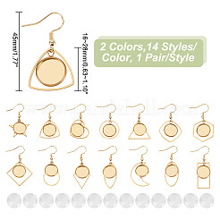 DIY Blank Dome & Mixed Shape Stainless Steel Dangle Earring Making Kit&nbsp;EJEW-AR00002