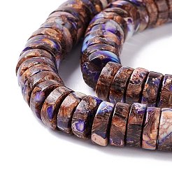 Assembled Synthetic Bronzite and Imperial Jasper Beads Strands&nbsp;G-I318-03B