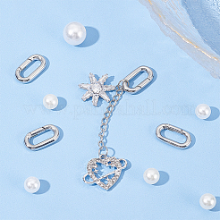 4Pcs 304 Stainless Steel Spring Gate Rings&nbsp;STAS-UN0051-08