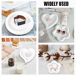 3Pcs 3 Styles Gesso Jewelry Dish&nbsp;DJEW-AR0001-16