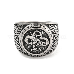 304 Stainless Steel Ring&nbsp;RJEW-B055-04AS-08