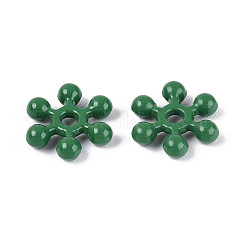 Spray Painted Alloy Snowflake Spacer Beads&nbsp;PALLOY-T094-18B