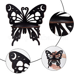 2Pcs 2 Styles Butterfly Shape Wood Candle Holder&nbsp;DJEW-DR0001-03